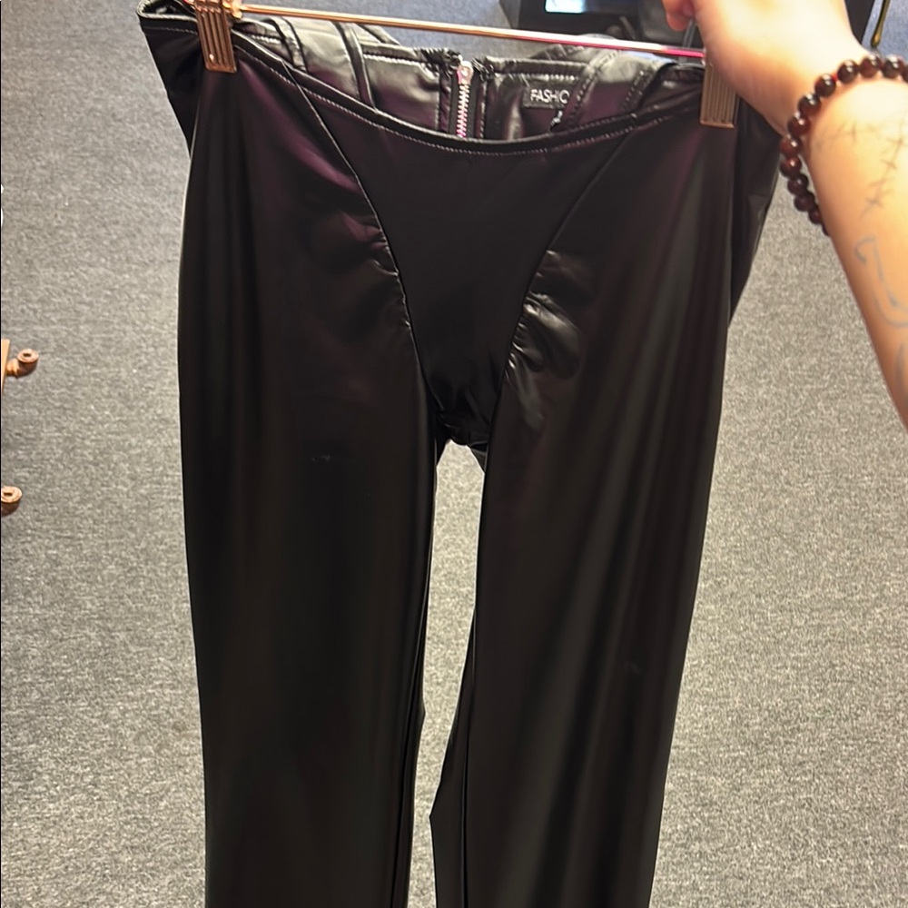Fashion Nova Black Leather Pants